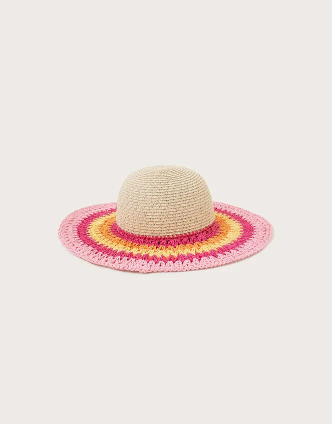 Children Crochet Floppy Hat Multi Monsoon Hats and Sunglasses