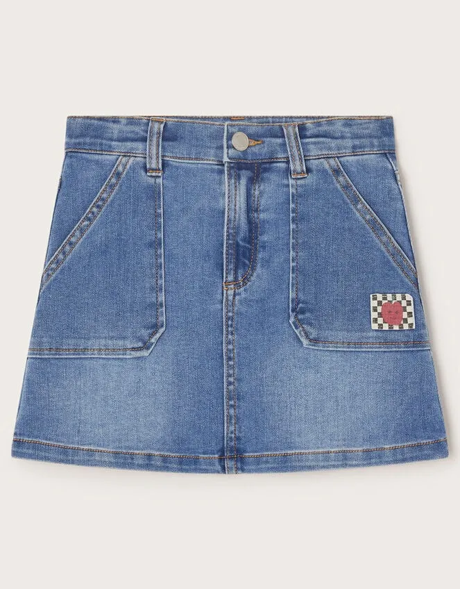 Children Denim Mini Skirt Blue Monsoon Casualwear Collection