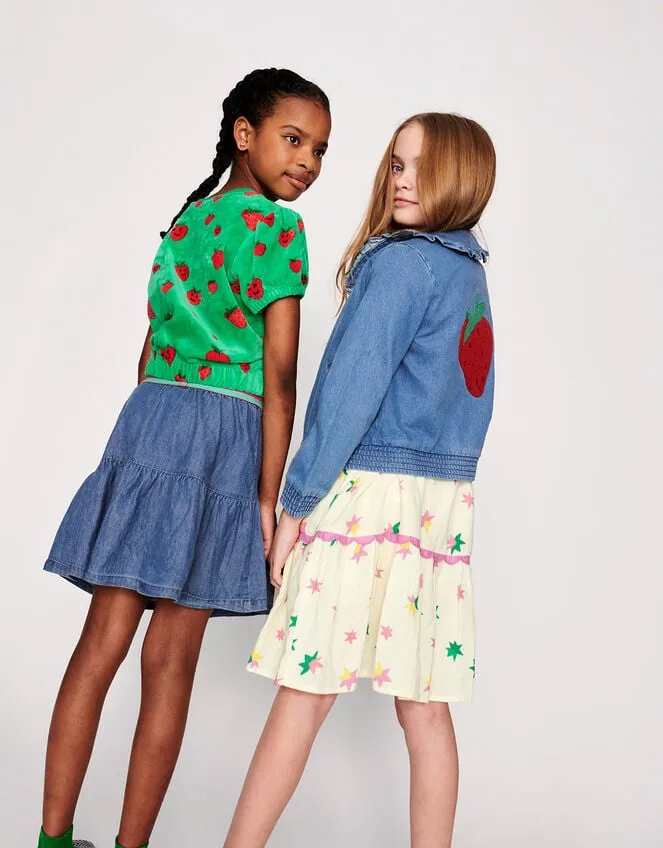Children Denim Ruffle Skirt Blue Monsoon Casualwear Collection