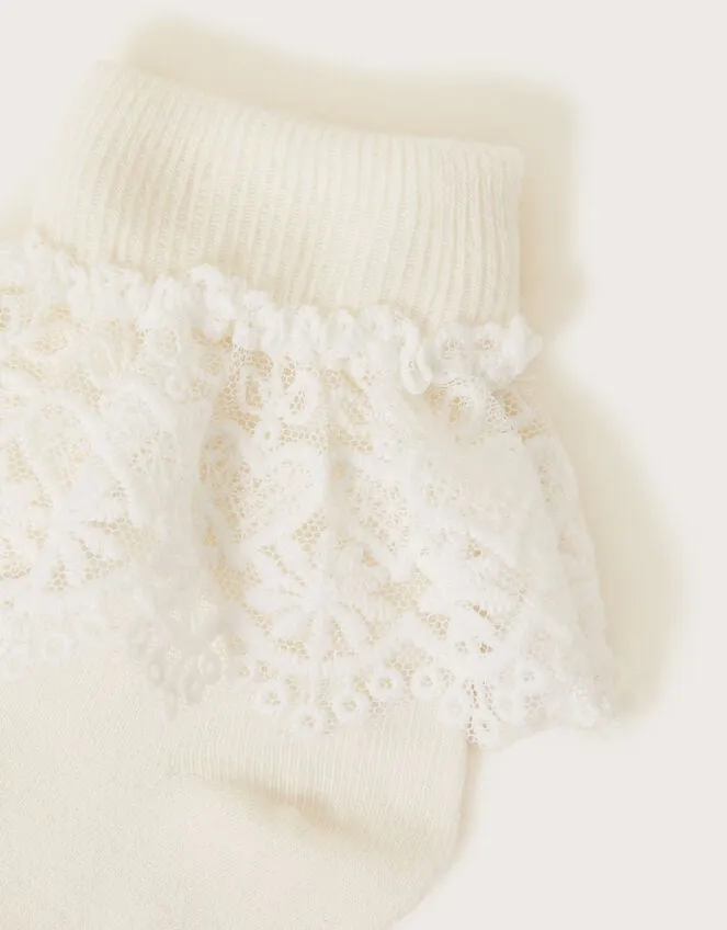 Children Heart Lace Socks Ivory Monsoon Girls039 Tights and Socks