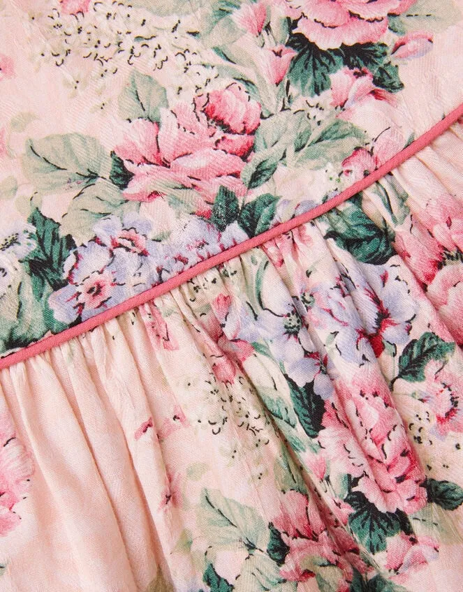 Children Jacquard Rose Dress Pink Monsoon Dresses