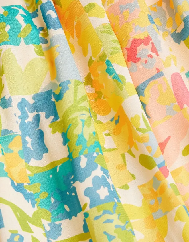 Children Patchwork Floral Dress Yellow Monsoon Dresses