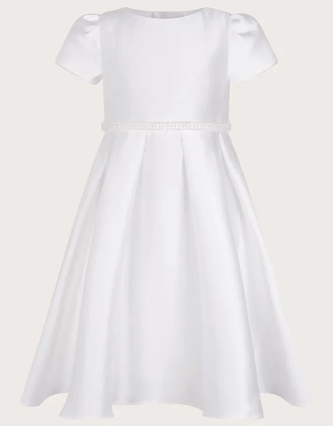 Children Pearl Belt Henrietta Duchess Dress Ivory Monsoon Dresses