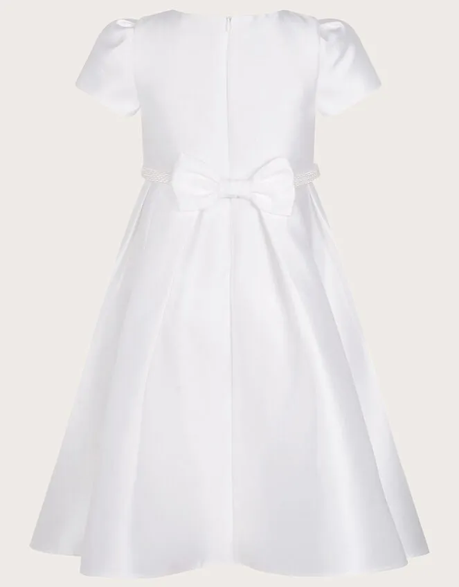 Children Pearl Belt Henrietta Duchess Dress Ivory Monsoon Dresses