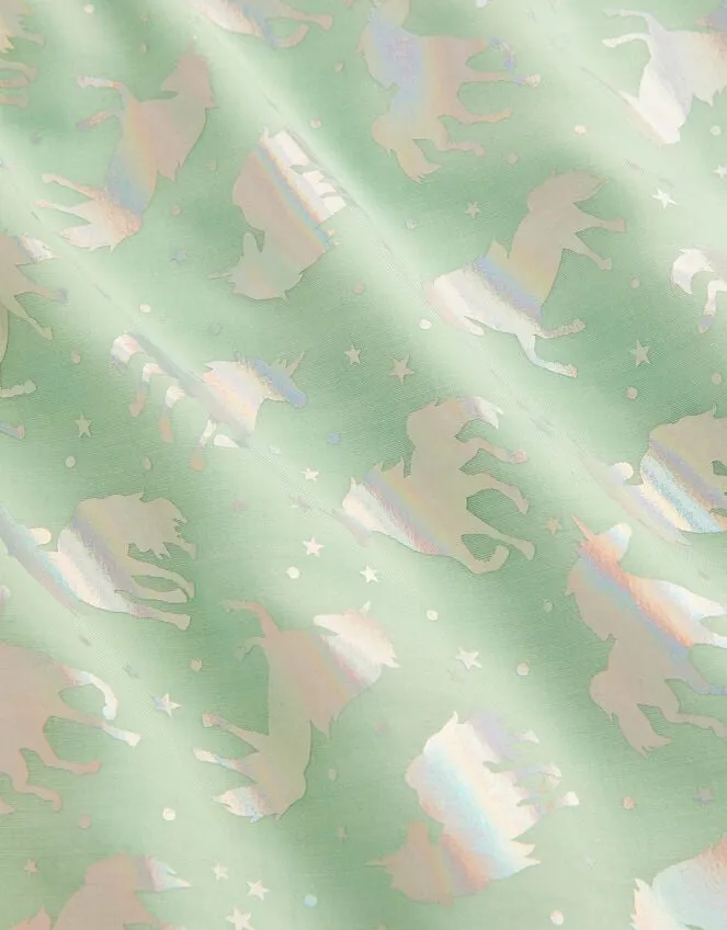 Children Unicorn Print Frill Dress Blue Monsoon Dresses