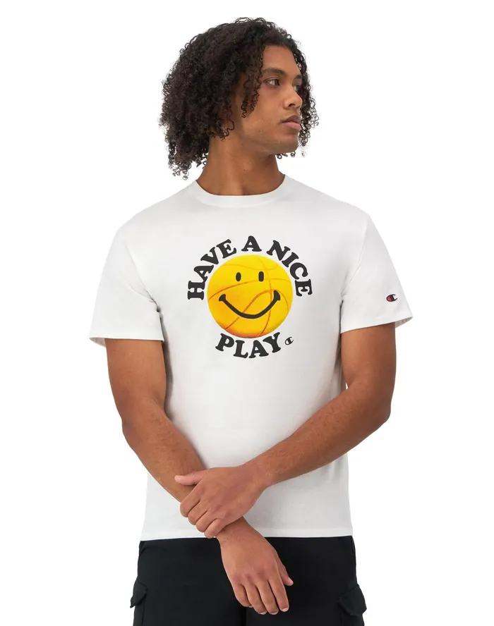 Classic Graphic TShirt Have A Nice Play White Men Champion TShirts and Tops