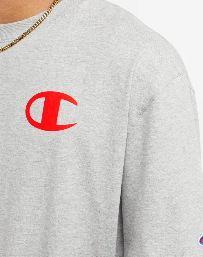 Classic TShirt Beach Graphic Big and Tall Oxford Grey Men Champion TShirts and Tops