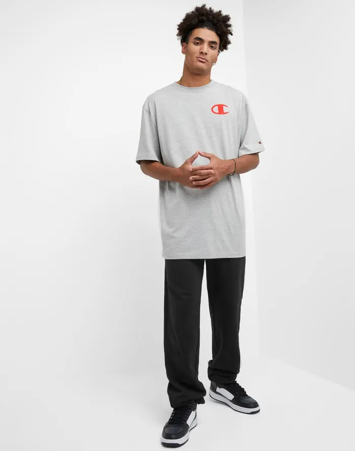Classic TShirt Beach Graphic Big and Tall Oxford Grey Men Champion TShirts and Tops
