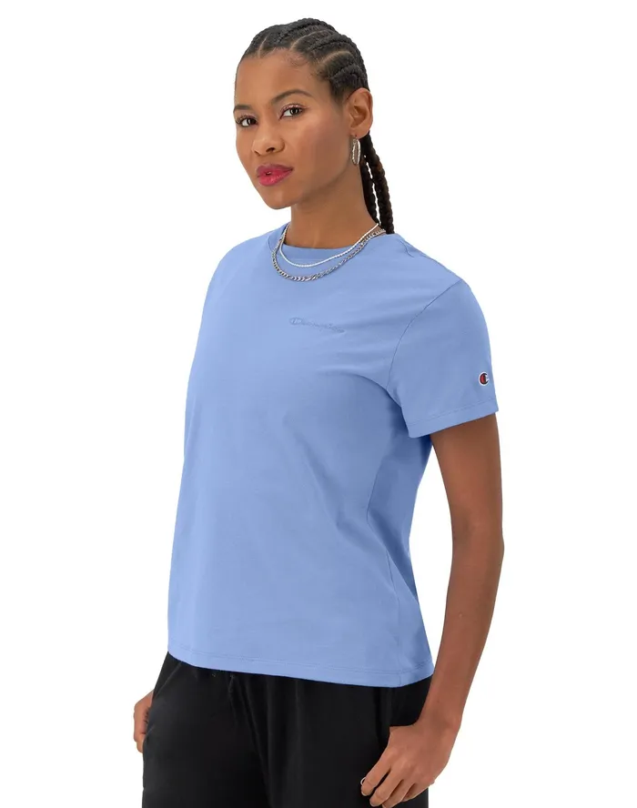 Classic TShirt C Logo Plaster Blue Women Champion TShirts and Tops