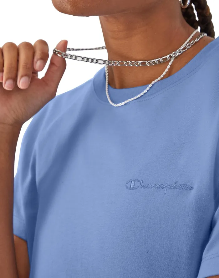 Classic TShirt C Logo Plaster Blue Women Champion TShirts and Tops
