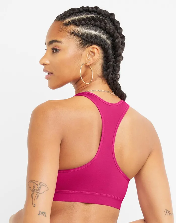 Compression Sports Bra C Logo Fantastic Fuchsia Women Champion Sports Bras and Bralettes