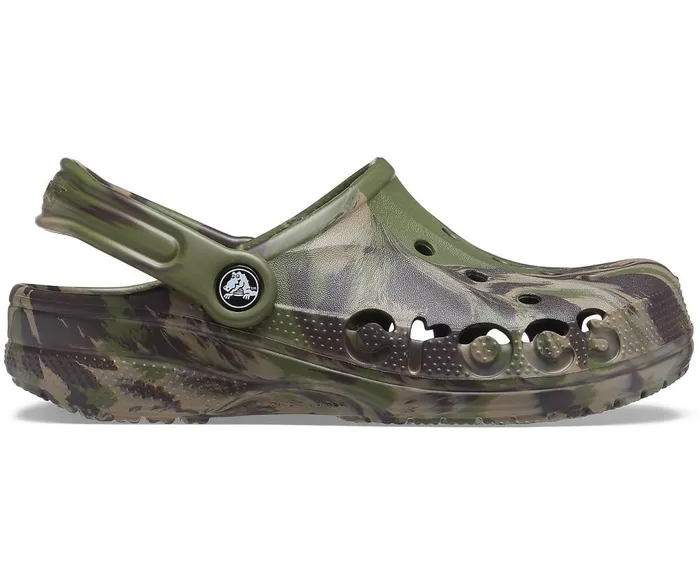 Crocs Baya Marbled Clog Army Green Multi WomensMens Clogs