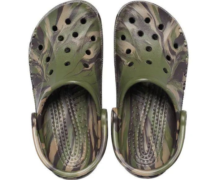 Crocs Baya Marbled Clog Army Green Multi WomensMens Clogs