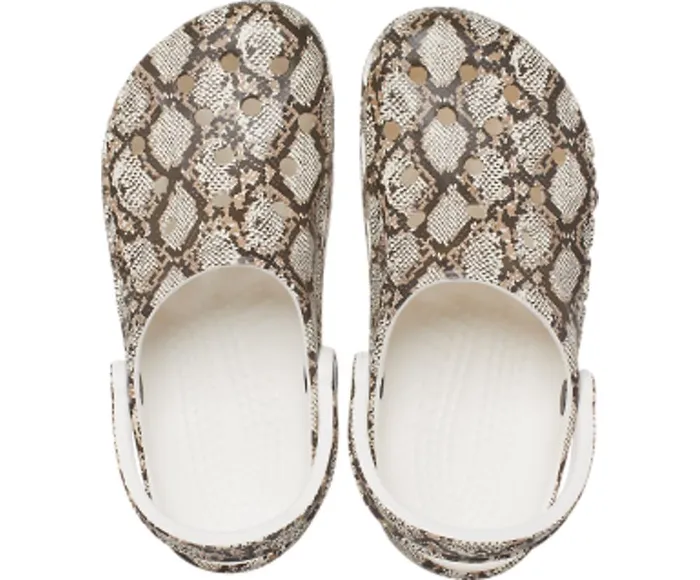 Crocs Baya Seasonal Printed Clog Oyster Mushroom WomensMens Clogs