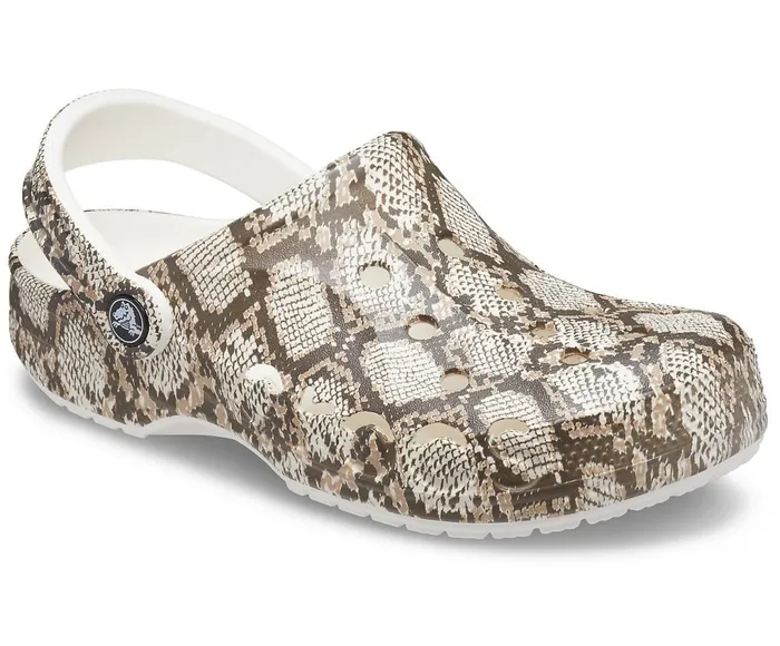 Crocs Baya Seasonal Printed Clog Oyster Mushroom WomensMens Clogs