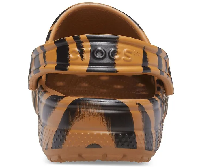 Crocs Classic Animal Print Clog Dark Gold Zebra Print WomensMens Clogs