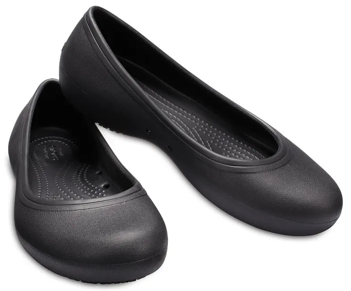 Crocs Crocs At Work Flat Black Womens Flats