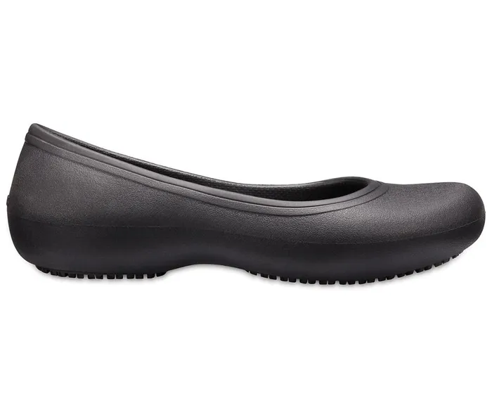 Crocs Crocs At Work Flat Black Womens Flats