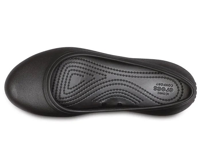 Crocs Crocs At Work Flat Black Womens Flats