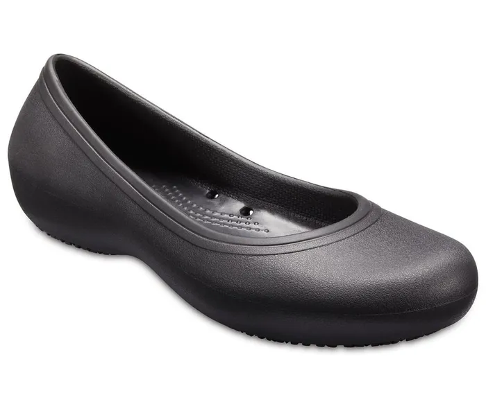 Crocs Crocs At Work Flat Black Womens Flats