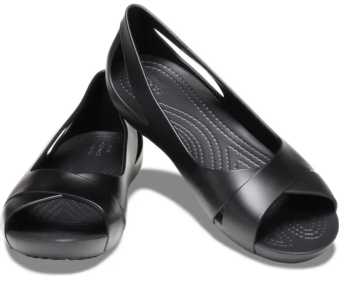 Crocs Crocs Serena Flat Black Womens Sandals