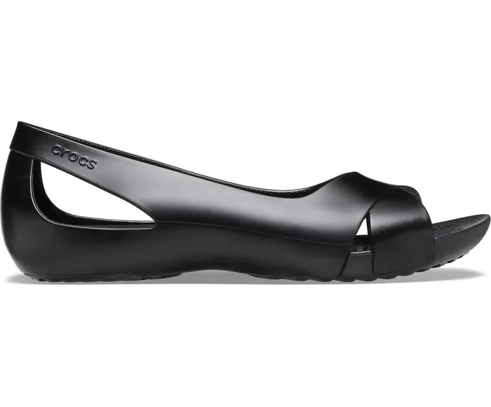 Crocs Crocs Serena Flat Black Womens Sandals