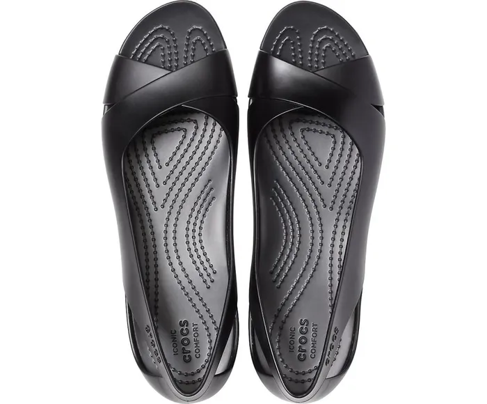 Crocs Crocs Serena Flat Black Womens Sandals
