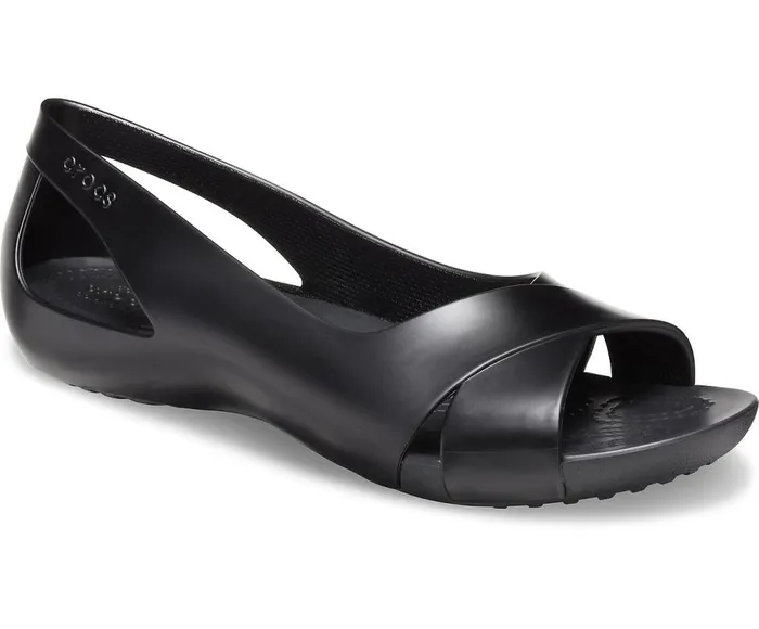 Crocs Crocs Serena Flat Black Womens Sandals