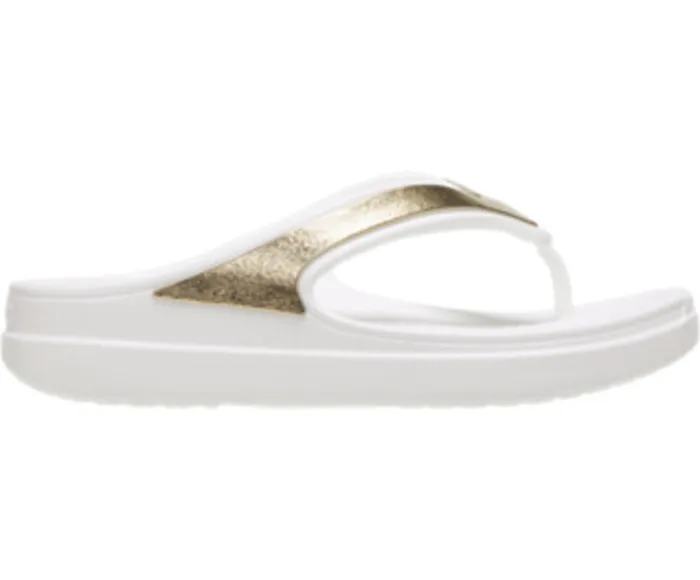 Crocs Crocs Sloane Shine Wedge Flip White Womens FlipFlops