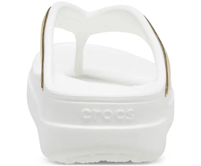 Crocs Crocs Sloane Shine Wedge Flip White Womens FlipFlops