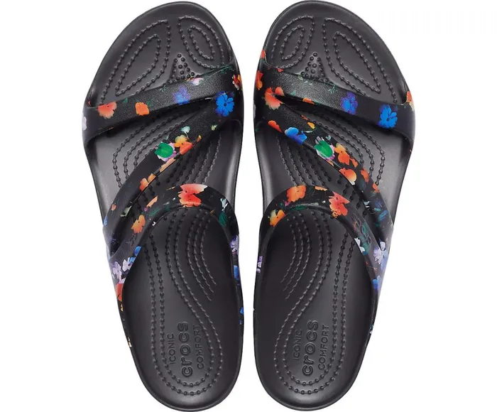 Crocs Kadee II Graphic Sandal Black Womens Sandals