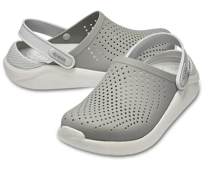 Crocs LiteRide Clog Smoke Pearl White WomensMens Clogs
