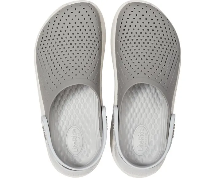 Crocs LiteRide Clog Smoke Pearl White WomensMens Clogs