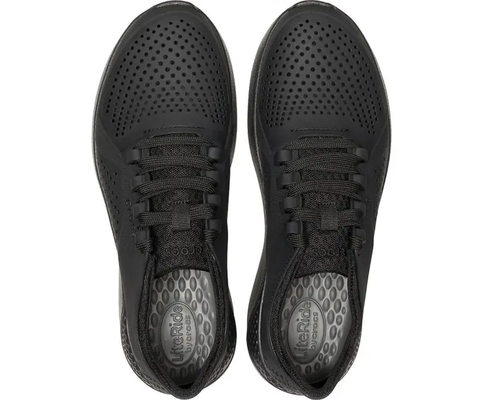 Crocs LiteRide Pacer Black Black Mens Sneakers