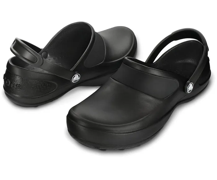 Crocs Mercy Work Clog Black Black Womens Clogs