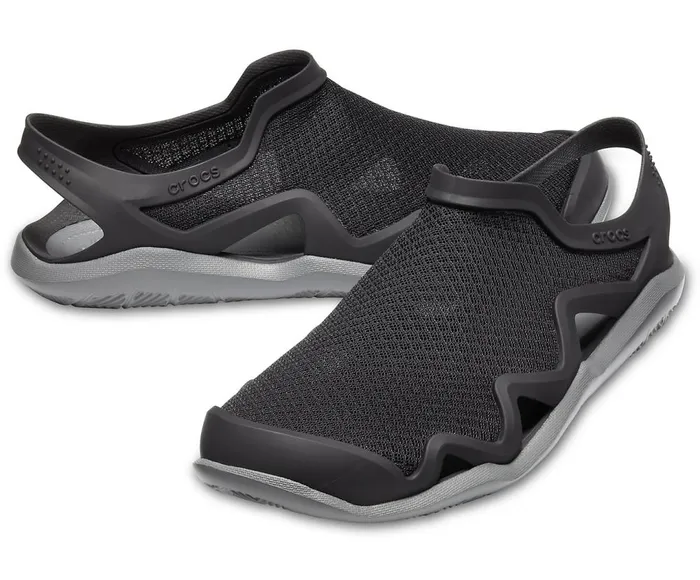 Crocs Swiftwater Mesh Wave BlackSlate Grey Mens Sandals