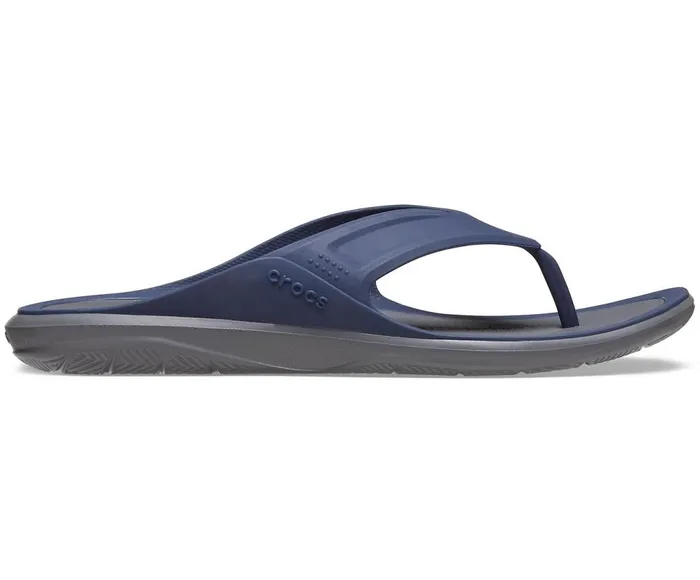 Crocs Swiftwater Wave Flip NavySlate Grey Mens Sandals