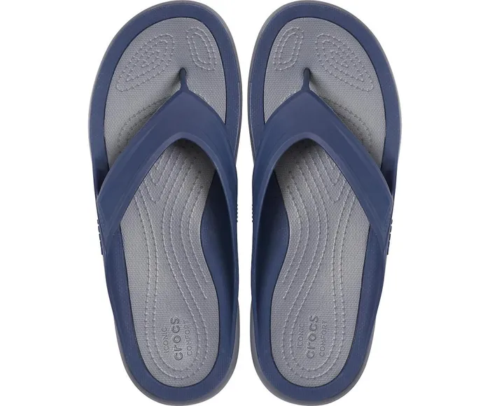 Crocs Swiftwater Wave Flip NavySlate Grey Mens Sandals