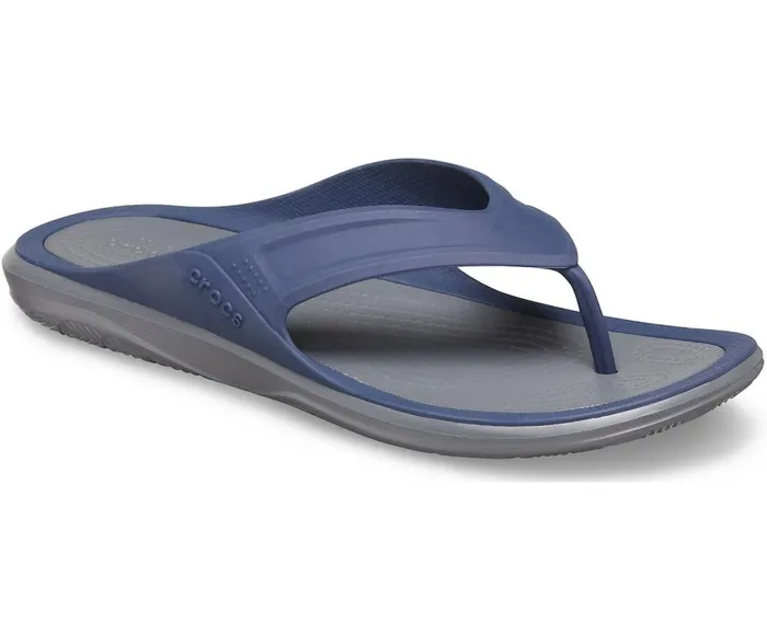 Crocs Swiftwater Wave Flip NavySlate Grey Mens Sandals