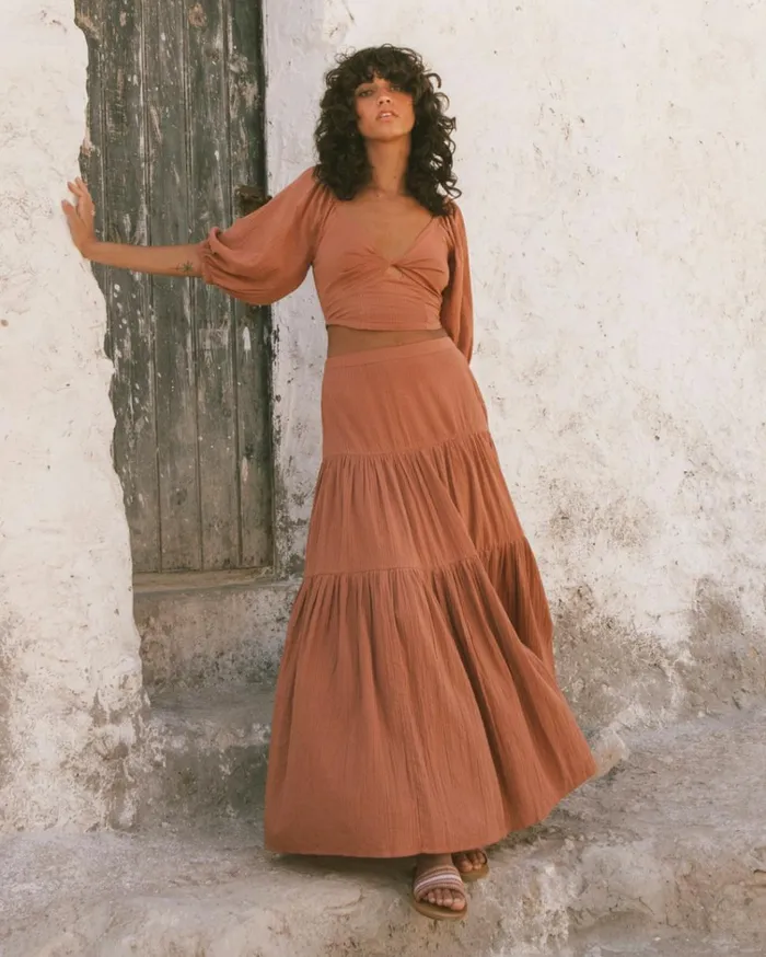 Del Sole Maxi Skirt Sweet Tea Women Billabong Matching Sets