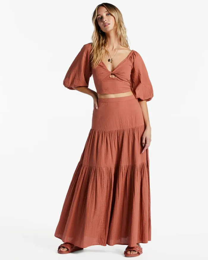 Del Sole Maxi Skirt Sweet Tea Women Billabong Matching Sets