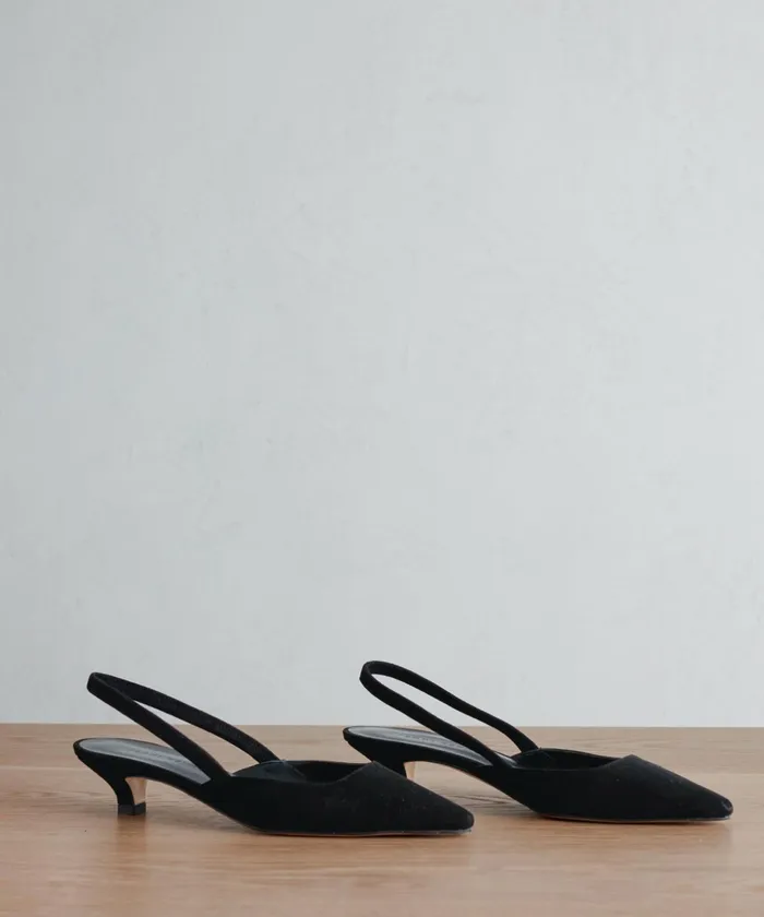 Heels Women Jenni Kayne Suede Kitten Heel Black