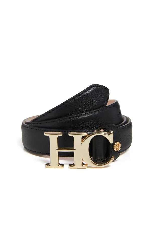 Holland Cooper Belts Women Atelier Slim Logo Belt Black Holland Cooper Belts Women Atelier Slim Logo Belt Black