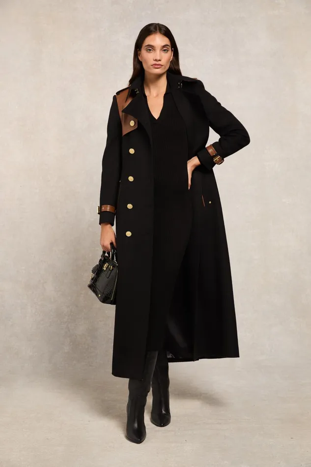 Holland Cooper Dresses Women Knitted Shirt Dress Black Holland Cooper Dresses Women Knitted Shirt Dress Black