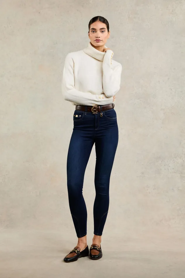 Holland Cooper Jeans Women 5 Pocket Jodhpur Jean Dark Indigo