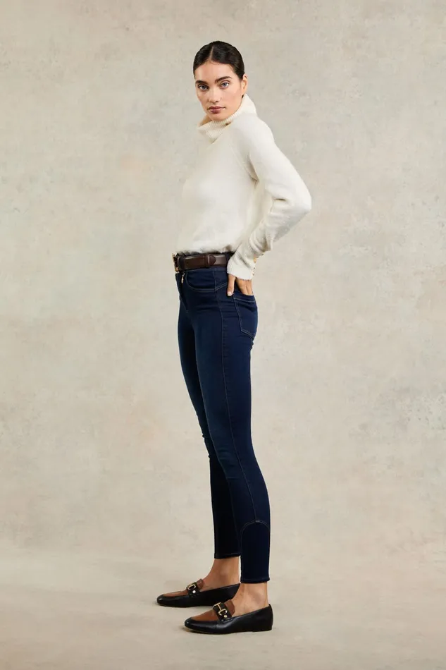 Holland Cooper Jeans Women 5 Pocket Jodhpur Jean Dark Indigo Holland Cooper Jeans Women 5 Pocket Jodhpur Jean Dark Indigo
