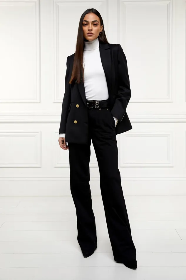 Holland Cooper Jeans Women Tailored Wide Leg Jean Black Holland Cooper Jeans Women Tailored Wide Leg Jean Black