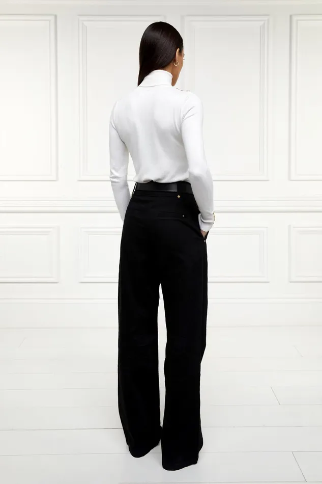 Holland Cooper Jeans Women Tailored Wide Leg Jean Black Holland Cooper Jeans Women Tailored Wide Leg Jean Black