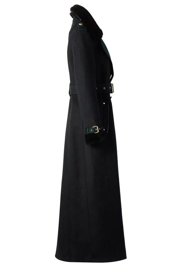 Holland Cooper Trench Coats Women Gold Label Trench Soft Navy Blackwatch