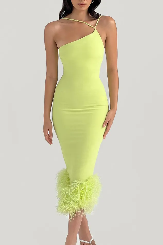 House Of CB AlessiaLime Midi Dress 8211 SALE Lime Women Bodycon Dresses